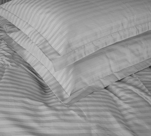 Наволочка Satin Stripe 30-0010 Light Gray