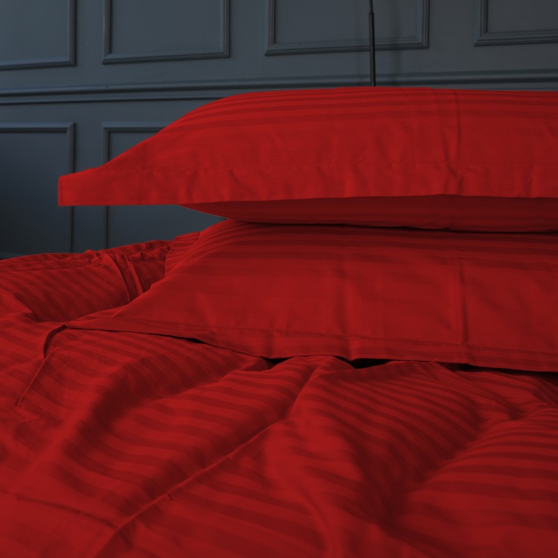 Простынь Satin Stripe 30-0018 Red - 5