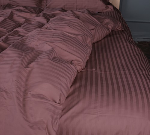 Простынь Satin Stripe 30-0008 Smoky Pink