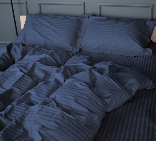 Постельное белье Satin Stripe 30-0020 Smoky Blue - 2
