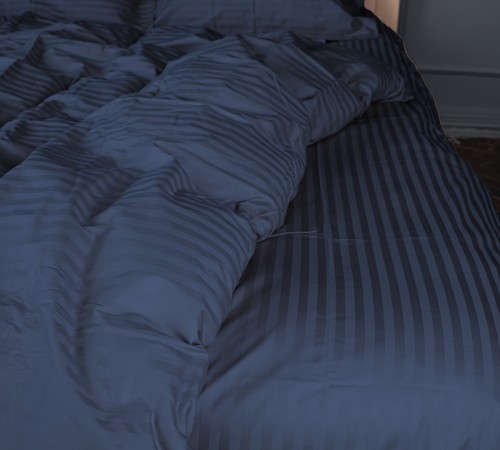 Пододеяльник Satin Stripe 30-0020 Smoky Blue - 2