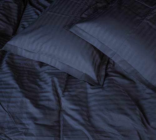 Постельное белье Satin Stripe 30-0020 Smoky Blue