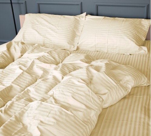 Постельное белье Satin Stripe 30-0002 Soft Yellow - 2