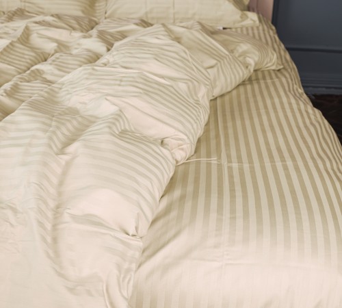 Пододеяльник Satin Stripe 30-0002 Soft Yellow - 2