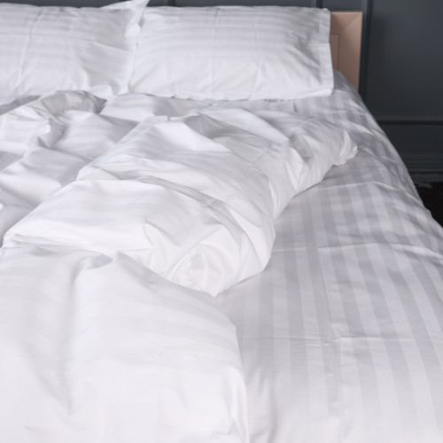 Постельное белье Satin Stripe 30-0001 White - 2