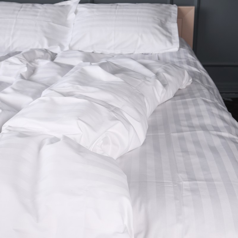 Простынь Satin Stripe 30-0001 White