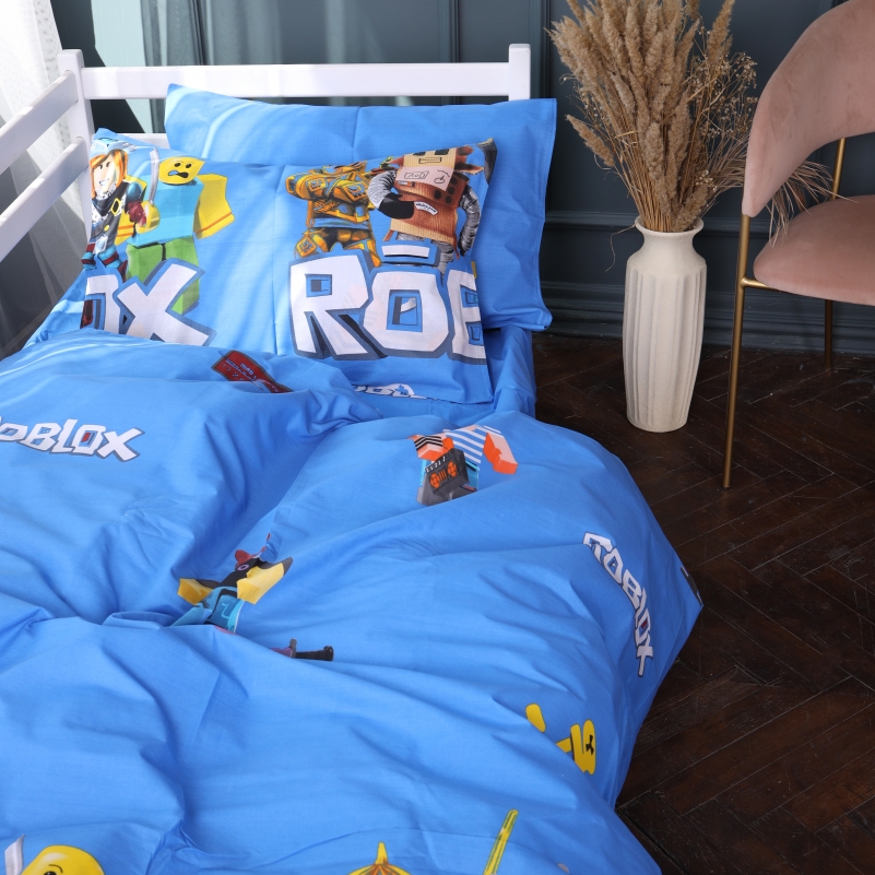 Простирадло Бязь Kids 17-0820 Roblox game blue - 2