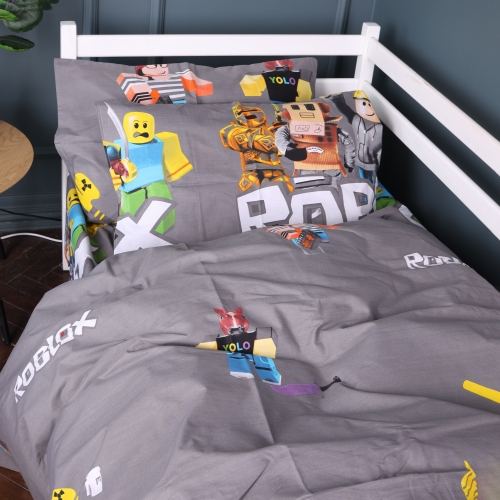 Простынь Бязь Kids 17-0821 Roblox game gray - 2