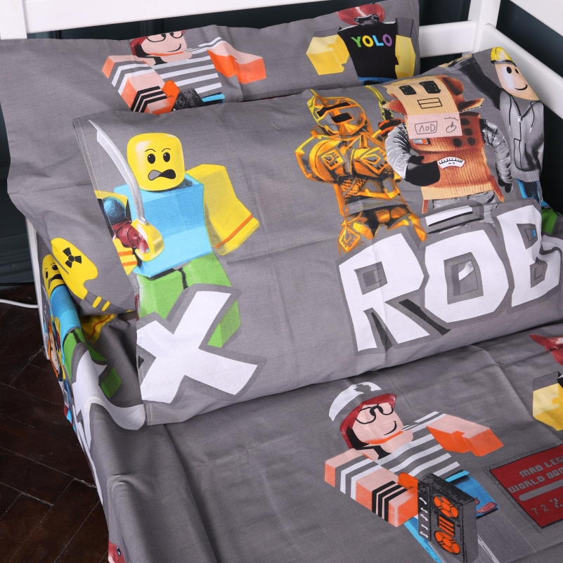 Наволочка Бязь Kids Time 17-0821 Roblox game gray - 2