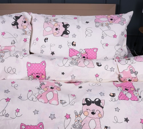 Пододеяльник  Ranforce Elite 17-0776 Magic cats pink - 2
