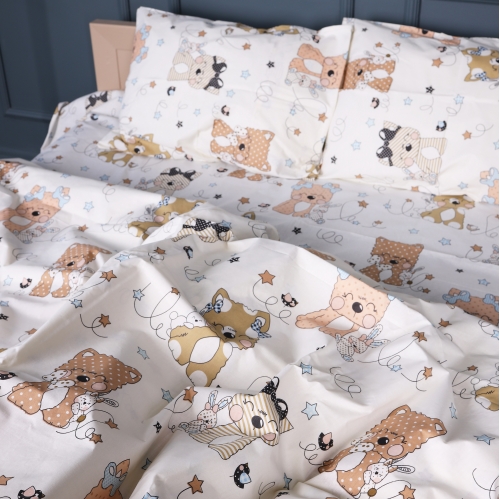 Простынь Бязь Kids Time 17-0777 Magic cats olive - 2
