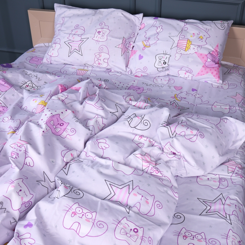 Простирадло Бязь Kids Time 17-0774 Cat party - 1