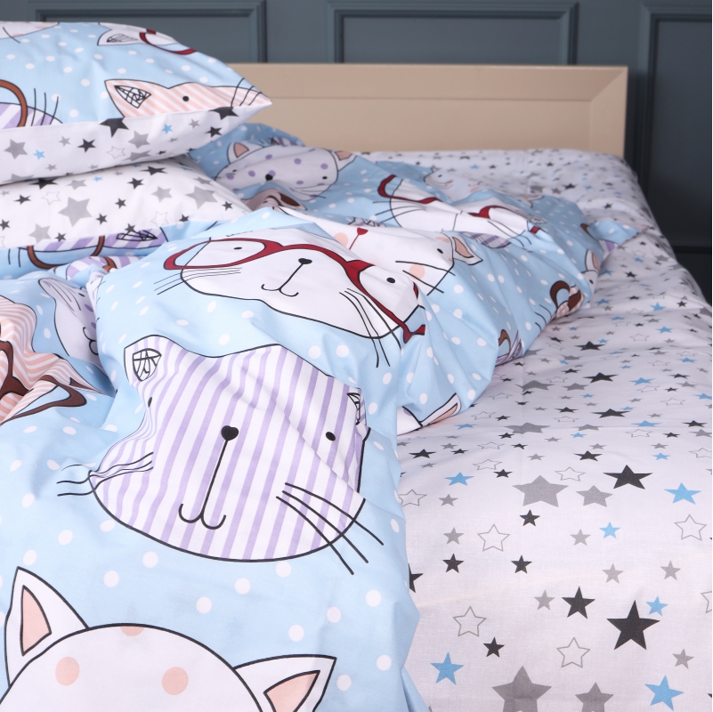 Комплект постільної білизни Бязь 17-0785 Funny cats - 5