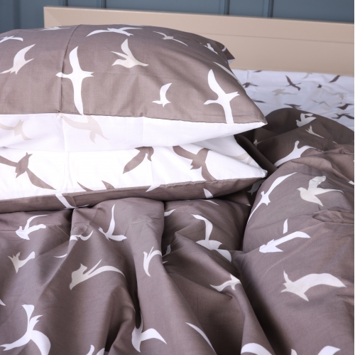 Комплект постельного белья Бязь 17-0826 Flying birds brown - 2