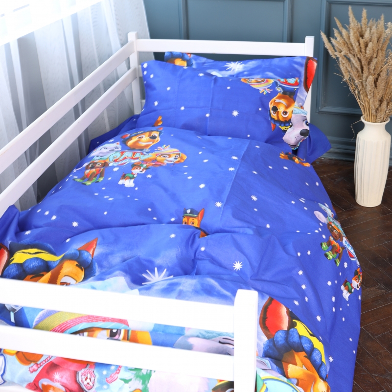Комплект постільної білизни Бязь Kids Time 17-0794 Paw Patrol Winter blue - 2