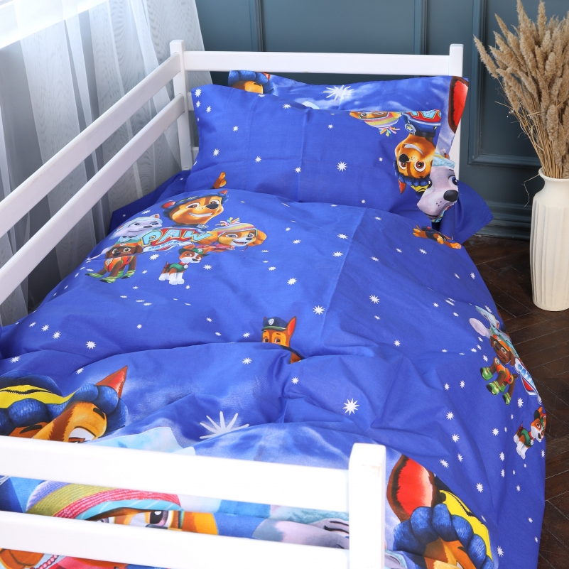 Простирадло Бязь Kids Time 17-0794 Paw Patrol Winter blue - 2