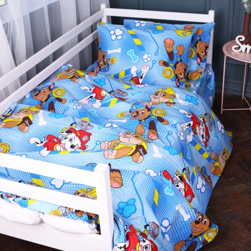 Простынь Бязь Kids Time 17-0780 Paw Patrol blue