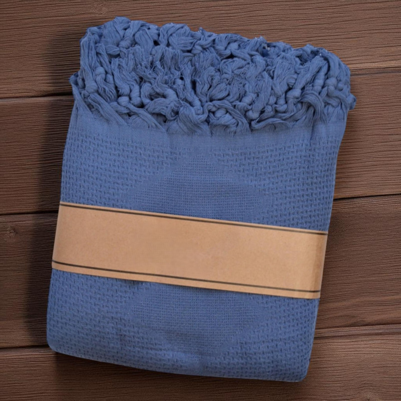 Покривало Т Nordic Pique navy blue - 2
