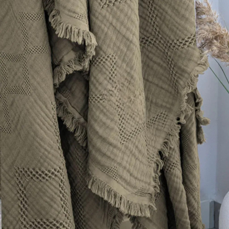Покривало Т Muslin Dreams khaki - 1