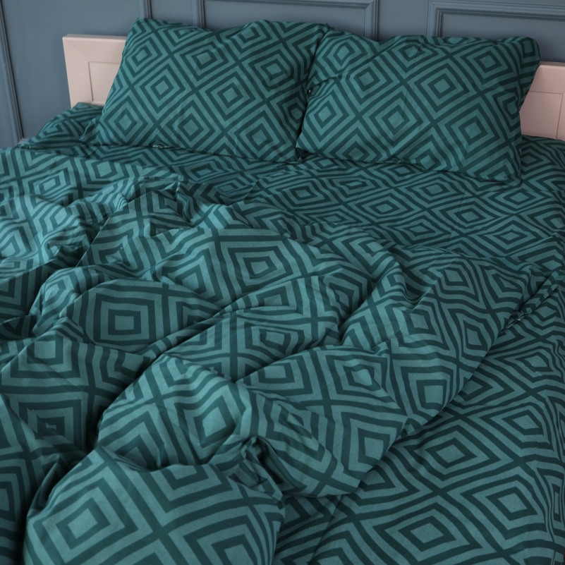 Постельное белье Бязь 17-0622 Geometry Emerald