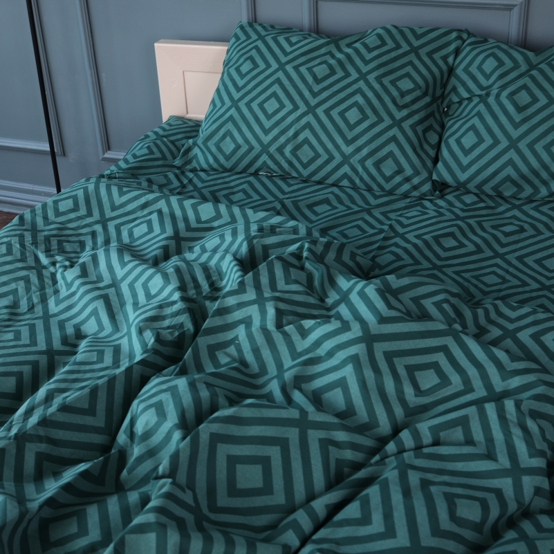Постельное белье Бязь 17-0622 Geometry Emerald - 1