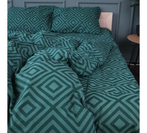 Простынь MirSon Ranforce Elite 17-0622 Geometry Emerald