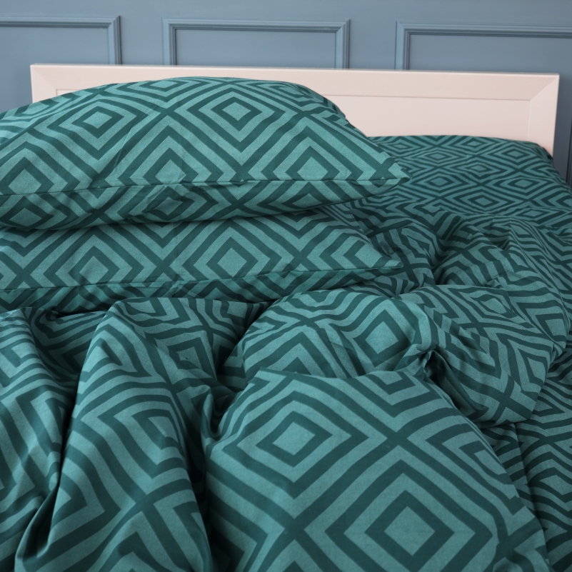 Постельное белье Бязь 17-0622 Geometry Emerald - 3