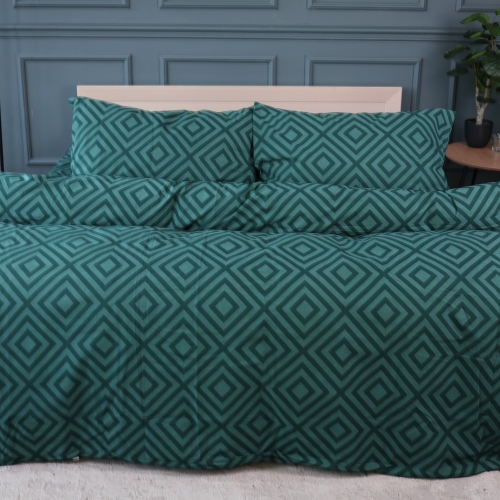 Комплект постільної білизни MirSon Ranforce Elite 17-0622 Geometry Emerald