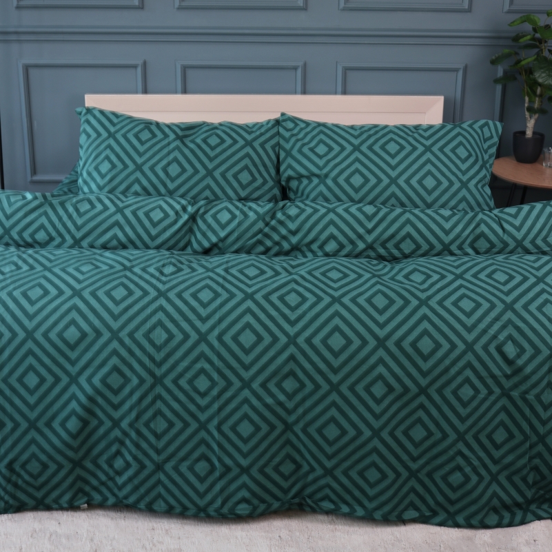 Комплект постільної білизни MirSon Ranforce Elite 17-0622 Geometry Emerald
