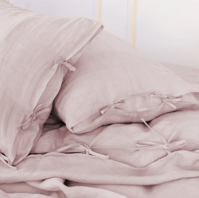 Простынь на резинке Лен Natural Linen "Amalia" - высота 25 см (детские 10 см) - 3