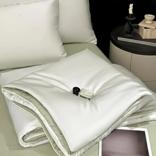 Набор одеяло + наволочки 2шт Tencel WhiteGreen - 2