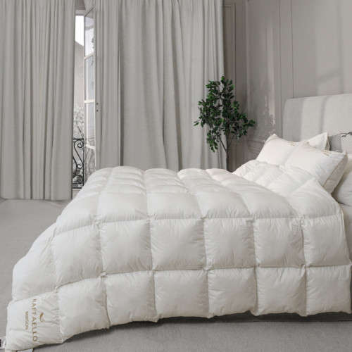 Ковдра пухова касетна Raffaello White №061 90% білий пух Standart / 10% перо тик Premium (демі)