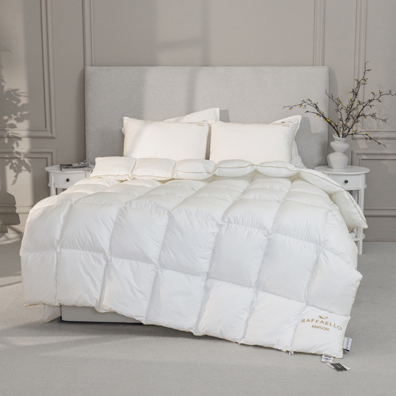 Ковдра пухова касетна Raffaello White №063 90% білий пух Standart / 10% перо батист (зимове+) - 13