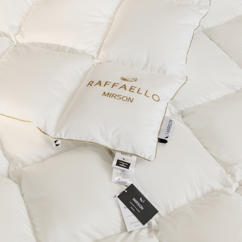 Ковдра пухова касетна Raffaello White №063 90% білий пух Standart / 10% перо батист (зимове+) - 15