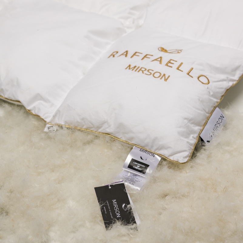 Ковдра пухова касетна Raffaello White №063 90% білий пух Standart / 10% перо батист (зимове+) - 11