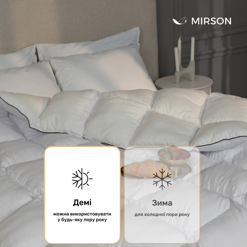 Ковдра пухова касетна Royal №033 100% пух Premium class тик+сатин (демі) - 3