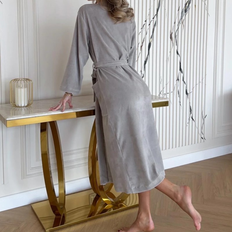 Халат "Velour Grace" gray - 1
