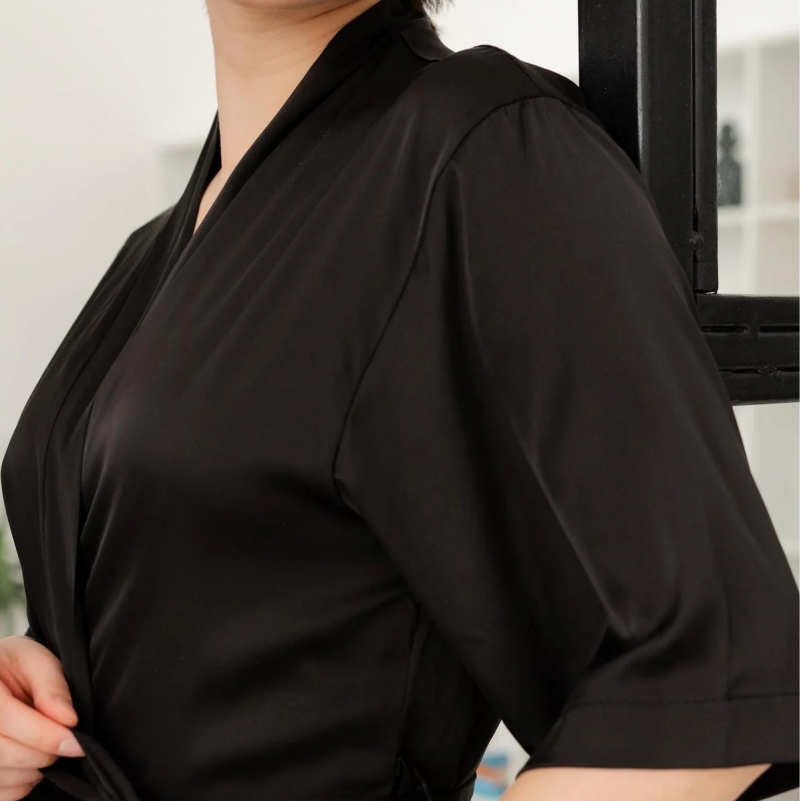 Халат "Silk Aura" black - 2