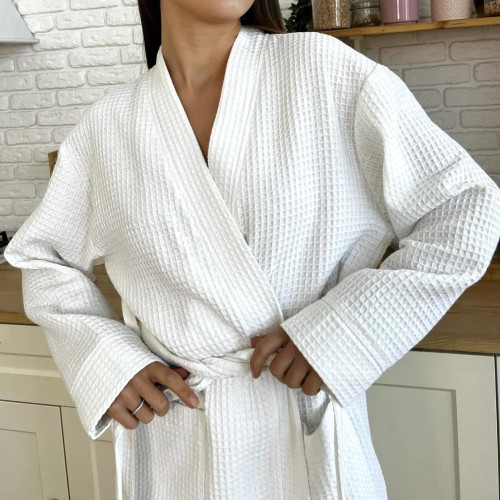 Халат "Soft Waffle long" white - 2