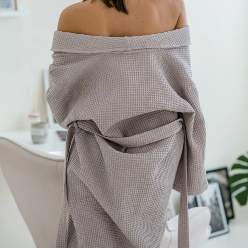 Халат "Waffle Charm" lavender-gray - 2