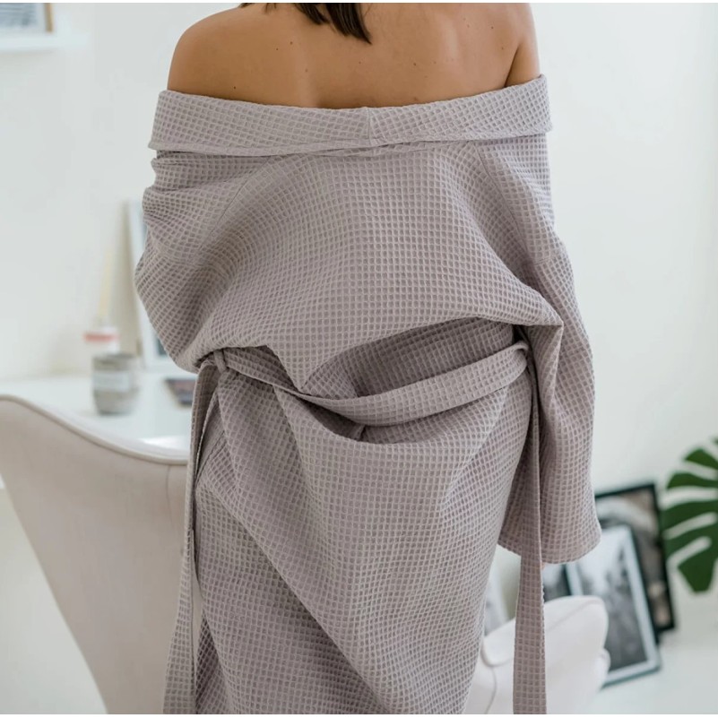 Халат "Waffle Charm" lavender-gray - 1