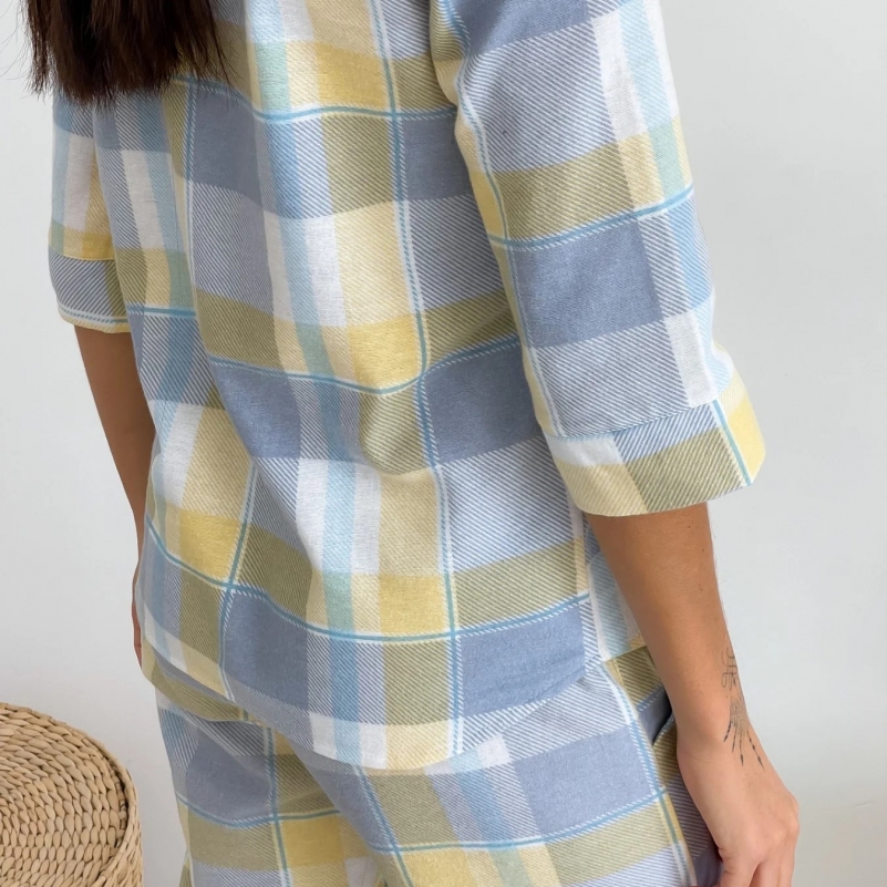 Жіночий костюм "Lazy Mornings" yellow/gray - 4