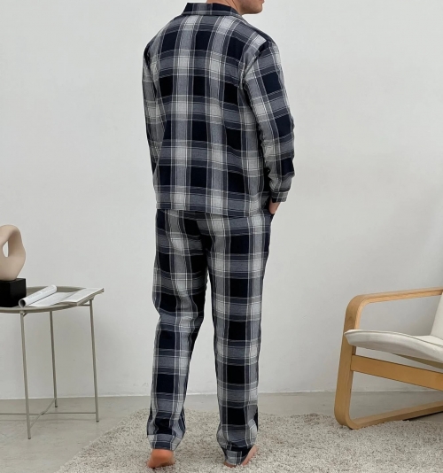 Пижама "Flannel Comfort" dark blue - 2
