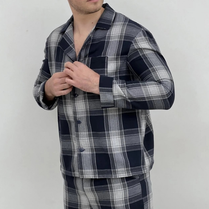 Пижама "Flannel Comfort" dark blue - 2