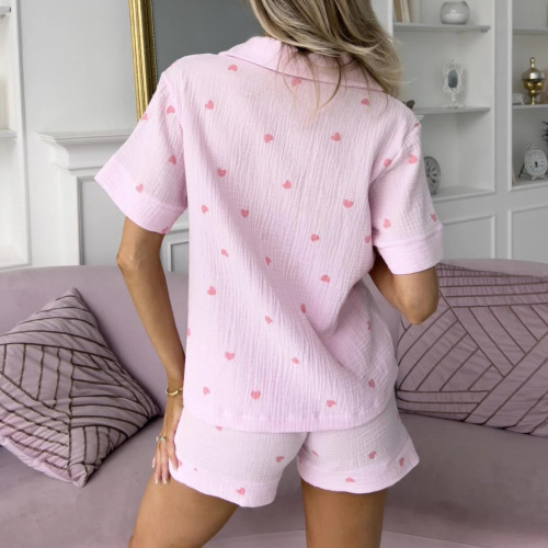 Піжама "Heart" pink з шортами - 2