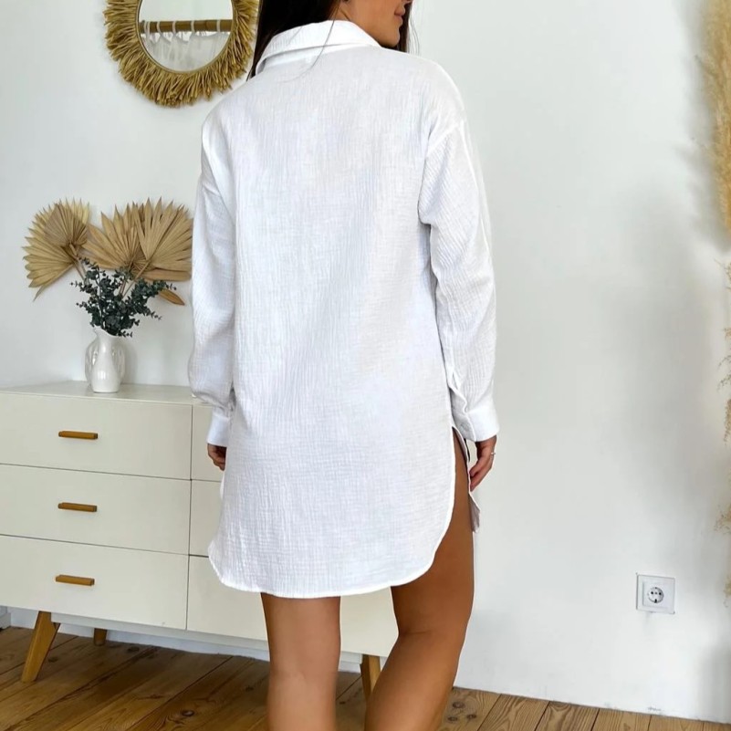 Жіноча сорочка "Lily Night" white - 1