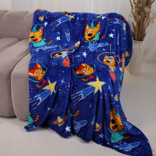 Плед М "Tiny Comfort" Three cats space