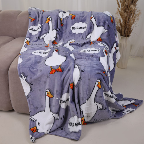 Плед М "Tiny Comfort" Geese gray