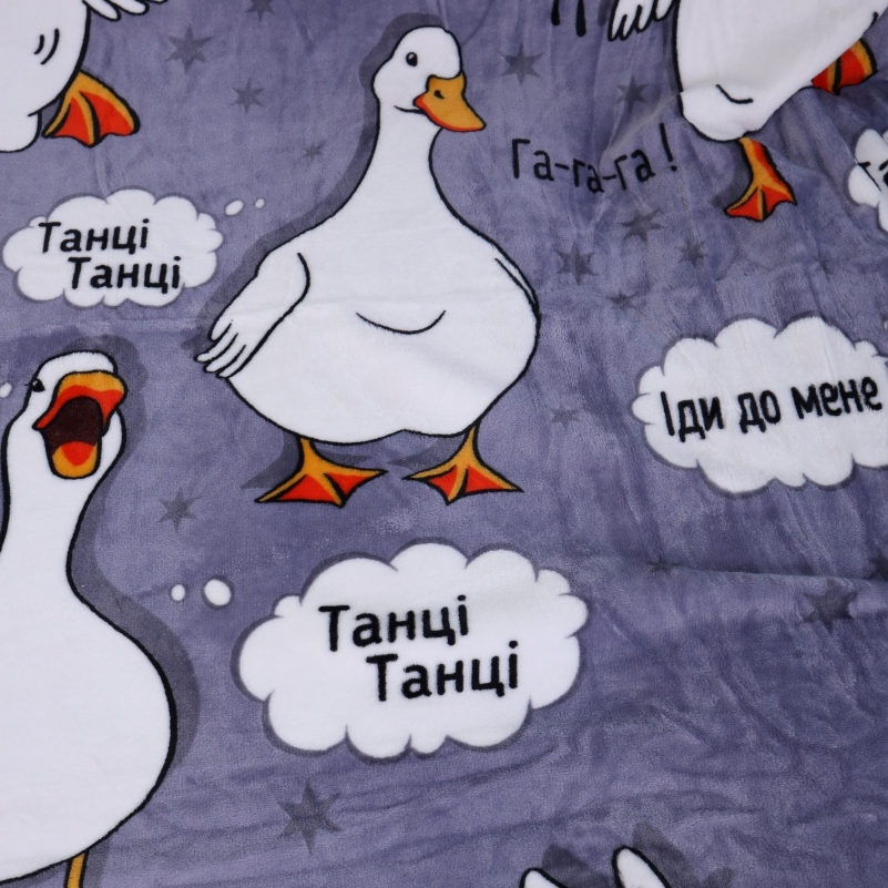Плед М "Tiny Comfort" Geese gray - 3