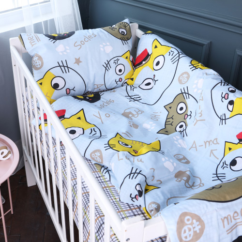 Ковдра антиалергенна №3806 Kids Time 18-0007 Cool Cat бязь (зимова) - 5